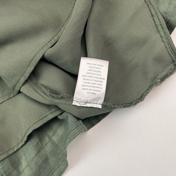 Nurture Westbound Eyelet Lace Tiered Dress sz 3X Olive Green Cottagecore Boho - Picture 12 of 12